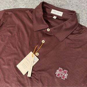 Peter Millar Mississippi State  Tesseract Summer Comfort Mens Medium Polo NWT